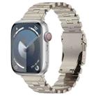 For Apple Watch Series 5 44mm Butterfly Type Titanium Steel Watch Band(Titanium) - 1
