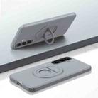 For Samsung Galaxy S24 5G Magsafe Hidden Fold Holder Full Coverage Shockproof Phone Case(Grey) - 1