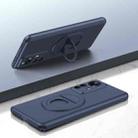 For Xiaomi Redmi K50 Ultra Magsafe Hidden Fold Holder Full Coverage Shockproof Phone Case(Blue) - 1