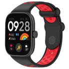 For Redmi Watch 4 Two Color Silicone Sports Watch Band(Black Red) - 1