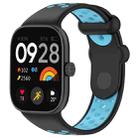 For Redmi Watch 4 Two Color Silicone Sports Watch Band(Black Blue) - 1