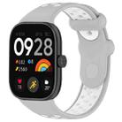 For Redmi Watch 4 Two Color Silicone Sports Watch Band(Grey White) - 1