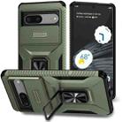 For Google Pixel 7 5G Sliding Camshield Holder Phone Case(Alpine Green) - 1