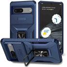 For Google Pixel 7 5G Sliding Camshield Holder Phone Case(Blue) - 1