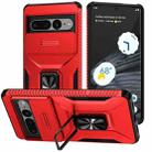 For Google Pixel 7 Pro 5G Sliding Camshield Holder Phone Case(Red) - 1