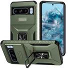 For Google Pixel 8 Pro Sliding Camshield Holder Phone Case(Alpine Green) - 1