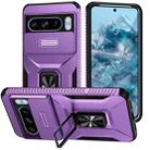 For Google Pixel 8 Pro Sliding Camshield Holder Phone Case(Purple) - 1