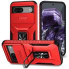 For Google Pixel 8a Sliding Camshield Holder Phone Case(Red) - 1