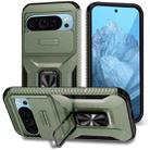 For Google Pixel 9 / Pixel 9 Pro Sliding Camshield Holder Phone Case(Alpine Green) - 1