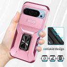 For Google Pixel 9 / Pixel 9 Pro Sliding Camshield Holder Phone Case(Pink + Rose Red) - 3