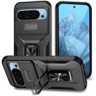 For Google Pixel 9 / Pixel 9 Pro Sliding Camshield Holder Phone Case(Black) - 1