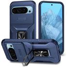 For Google Pixel 9 / Pixel 9 Pro Sliding Camshield Holder Phone Case(Blue) - 1