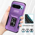 For Google Pixel 9 / Pixel 9 Pro Sliding Camshield Holder Phone Case(Purple) - 3