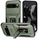 For Google Pixel 9 Pro XL Sliding Camshield Holder Phone Case(Alpine Green) - 1