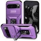 For Google Pixel 9 Pro XL Sliding Camshield Holder Phone Case(Purple) - 1