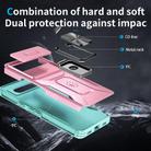 For Google Pixel 7a Sliding Camshield Holder Phone Case(Pink + Grey Green) - 3