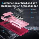 For Google Pixel 7a Sliding Camshield Holder Phone Case(Pink + Rose Red) - 3