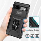 For Google Pixel 7a Sliding Camshield Holder Phone Case(Black) - 2