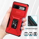 For Google Pixel 7a Sliding Camshield Holder Phone Case(Red) - 2