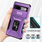 For Google Pixel 7a Sliding Camshield Holder Phone Case(Purple) - 2