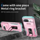 For Google Pixel 9a Sliding Camshield Holder Phone Case(Pink + Grey Green) - 2
