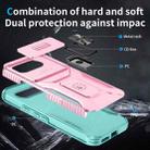 For Google Pixel 9a Sliding Camshield Holder Phone Case(Pink + Grey Green) - 3
