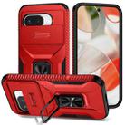For Google Pixel 9a Sliding Camshield Holder Phone Case(Red) - 1