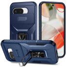 For Google Pixel 9a Sliding Camshield Holder Phone Case(Blue) - 1
