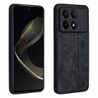 For Xiaomi Redmi K70E AZNS 3D Embossed Skin Feel Phone Case(Black) - 1