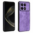 For Xiaomi Redmi K70E AZNS 3D Embossed Skin Feel Phone Case(Purple) - 1
