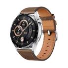 22mm Universal Square Tail Leather Watch Band(Coffee Color) - 1