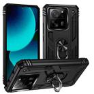For Xiaomi 13T/13T Pro Shockproof TPU + PC Phone Case with Holder(Black) - 1