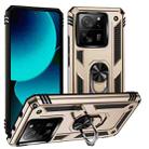 For Xiaomi 13T/13T Pro Shockproof TPU + PC Phone Case with Holder(Gold) - 1