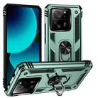 For Xiaomi 13T/13T Pro Shockproof TPU + PC Phone Case with Holder(Dark Green) - 1