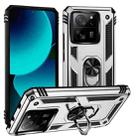 For Xiaomi 13T/13T Pro Shockproof TPU + PC Phone Case with Holder(Silver) - 1