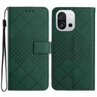 For OnePlus 13T Rhombic Grid Texture Leather Phone Case(Green) - 1
