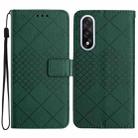 For OnePlus Nord 5 5G / Ace 5 Ultra Rhombic Grid Texture Leather Phone Case(Green) - 1