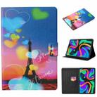 For Lenovo Tab M11/ Xiaoxin Pad 11 2024 Voltage Coloured Drawing Smart Leather Tablet Case(Romantic Tower) - 1