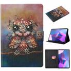For Lenovo Tab P11 Gen2 /Xiaoxin Pad Plus 2023 Voltage Coloured Drawing Smart Leather Tablet Case(Owl) - 1