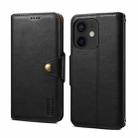 For iPhone 11 Denior Cowhide Texture Wallet Style Leather Phone Case(Black) - 1