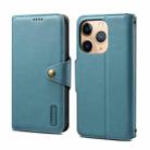 For iPhone 11 Pro Denior Cowhide Texture Wallet Style Leather Phone Case(Blue) - 1