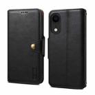 For iPhone XR Denior Cowhide Texture Wallet Style Leather Phone Case(Black) - 1