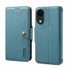 For iPhone XR Denior Cowhide Texture Wallet Style Leather Phone Case(Blue) - 1