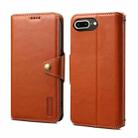 For iPhone 8 Plus / 7 Plus Denior Cowhide Texture Wallet Style Leather Phone Case(Brown) - 1