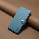 For iPhone 16 Pro Max Denior Cowhide Texture Wallet Style Leather Phone Case(Blue) - 2