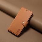 For iPhone 16 Pro Max Denior Cowhide Texture Wallet Style Leather Phone Case(Khaki) - 2