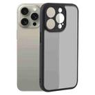 For iPhone 15 Pro Fine Pore Matte Black TPU + PC Phone Case - 1