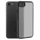 For iPhone SE 2022 / 2020 / 8 / 7 Fine Pore Matte Black TPU + PC Phone Case - 1