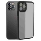 For iPhone 11 Pro Fine Pore Matte Black TPU + PC Phone Case - 1