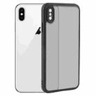 For iPhone XS Max Fine Pore Matte Black TPU + PC Phone Case - 1